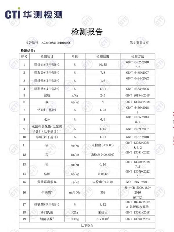 久生狗粮检测报告