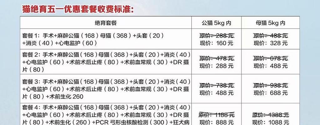 猫咪绝育手术费用是多少?(普通公猫绝育的价格和注意事项) 猫咪绝育手术费用是多少?(普通公猫绝育的价格和注意事项)