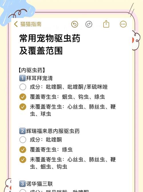 猫咪驱虫频率的科学选择(探讨猫咪体内外驱虫的最佳时机和方法) 猫咪驱虫频率的科学选择(探讨猫咪体内外驱虫的最佳时机和方法)
