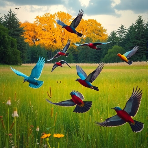 农村七色羽毛飞翔——常见鸟类的介绍（丰富多样的农村鸟类群落与生态）