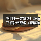 狗狗不一定缺钙！正确了解补钙需求（解读狗狗的补钙迷思与正确的饮食安排）