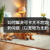 如何解决可卡犬不吃饭的问题（以宠物为主的专业建议，快速让你的可卡犬恢复食欲）（图3）