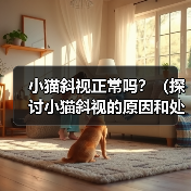小猫斜视正常吗?(探讨小猫斜视的原因和处理方法)(图2) 小猫斜视正常吗?(探讨小猫斜视的原因和处理方法)(图2)