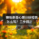 宠物走丢心理分析报告怎么写？三步搞定（图2）