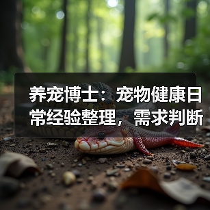 养宠博士:宠物健康日常经验整理,需求判断与避坑指南(图1) 养宠博士:宠物健康日常经验整理,需求判断与避坑指南(图1)