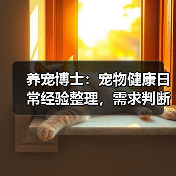 养宠博士:宠物健康日常经验整理,需求判断与避坑指南(图3) 养宠博士:宠物健康日常经验整理,需求判断与避坑指南(图3)