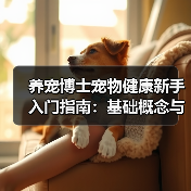 养宠博士宠物健康新手入门指南:基础概念与常见误区(图1) 养宠博士宠物健康新手入门指南:基础概念与常见误区(图1)