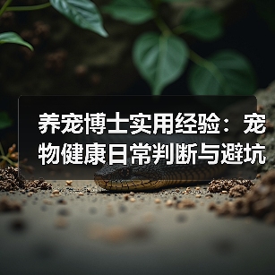 养宠博士实用经验:宠物健康日常判断与避坑全攻略(图4) 养宠博士实用经验:宠物健康日常判断与避坑全攻略(图4)