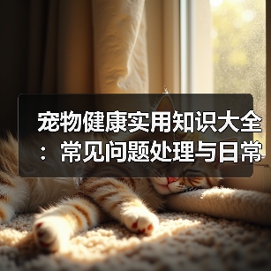 宠物健康实用知识大全:常见问题处理与日常维护指南(图3) 宠物健康实用知识大全:常见问题处理与日常维护指南(图3)